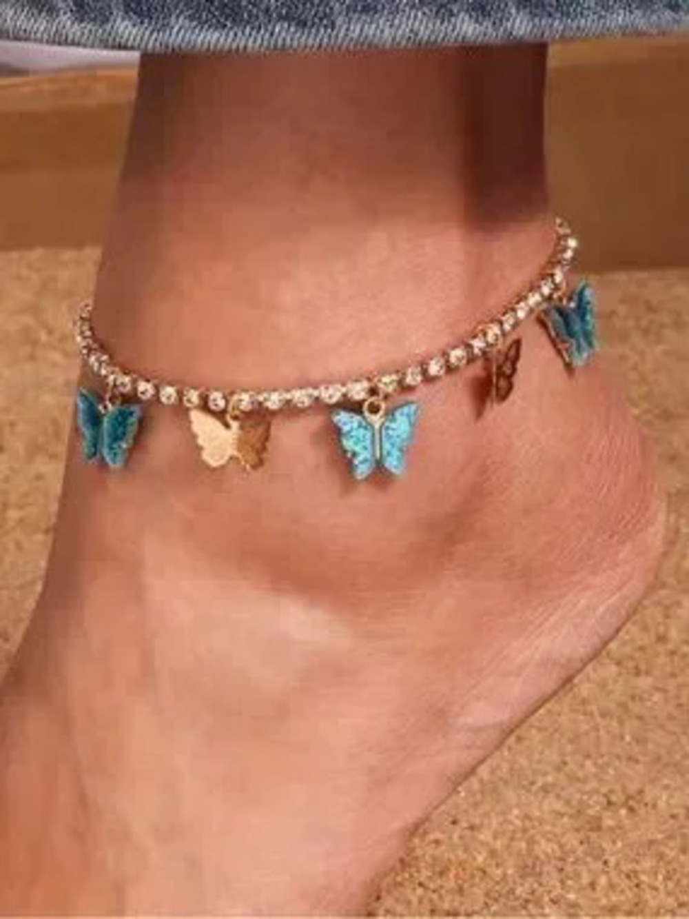 Butterfly stones Ankelets foot decoration